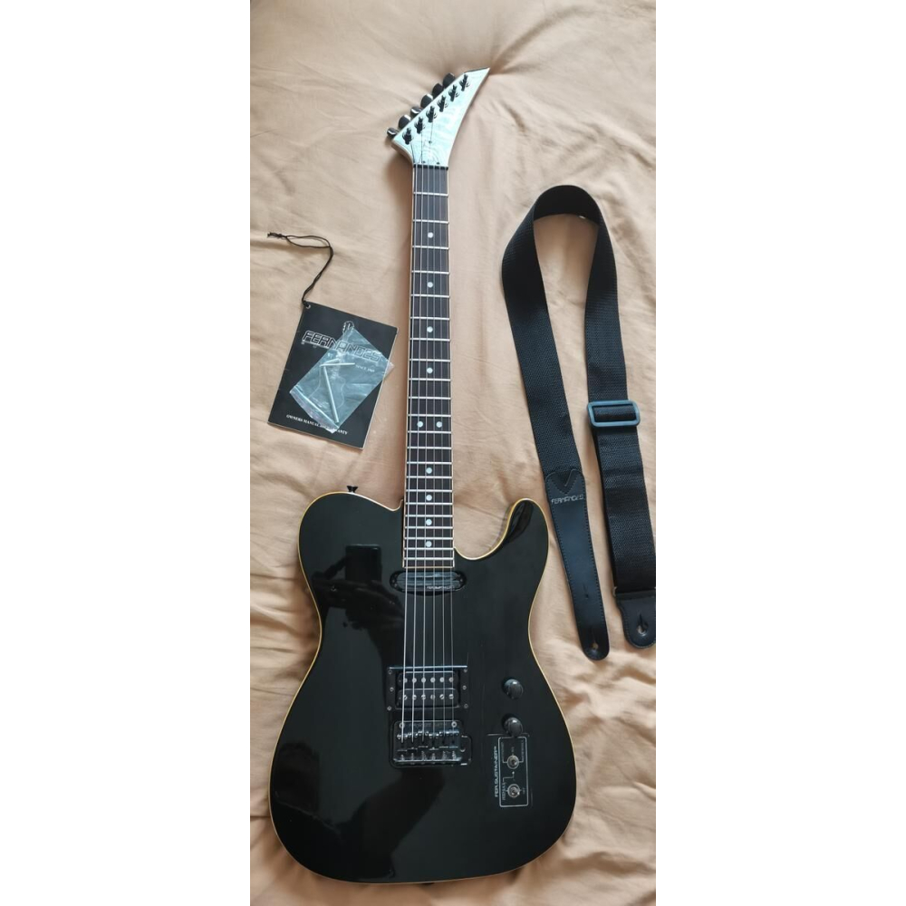 Fernandes Tej 95 W / Sustainer Edición Limitada Negra Personalizada Made In Japan Serie Telecaster Vintage.