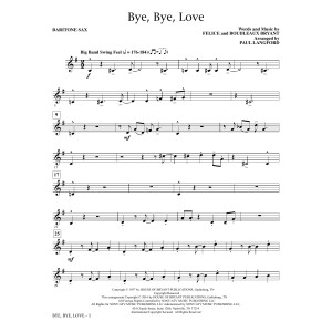 Bye, Bye Love - Baritone Sax