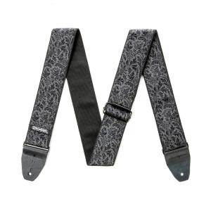 Dunlop Jacquard Black Thistle Strap