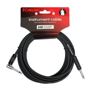 Kirlin 6m Guitar Cable Right-Angle Jack to Jack