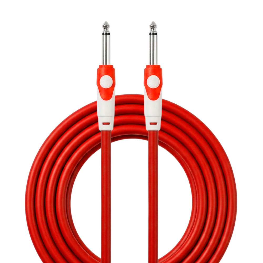 Cable de guitarra Kirlin 3 m Jack Jack rojo