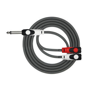 Kirlin 2x 6.35 mm Jack-Jack Y Patch Cable Nr