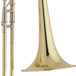 Bach 50B2O Stradivarius Professional Bass Trombone - Clear Lacquer with Yellow Brass Bell