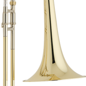 Bach 50BO Stradivarius Professional Bass Trombone - Clear Lacquer with Yellow Brass Bell