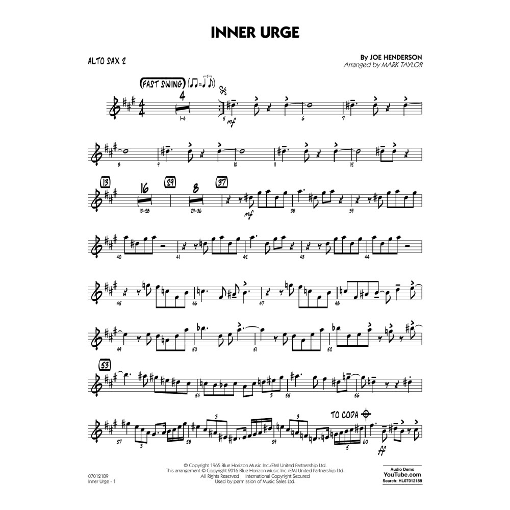 Inner Urge - Alto Sax 2