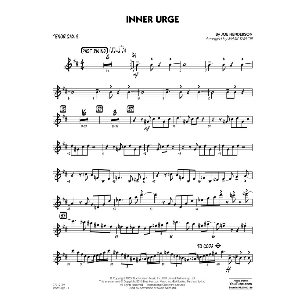 Inner Urge - Tenor Sax 2