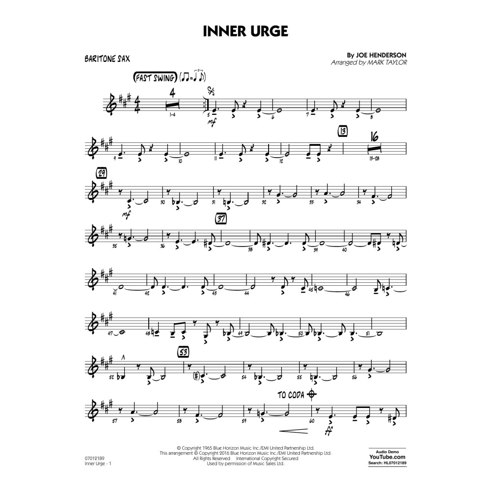 Inner Urge - Baritone Sax