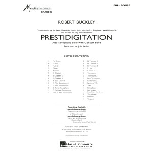 Prestidigitation (Alto Saxophone Solo with Band) - Conductor Score (Full Score)