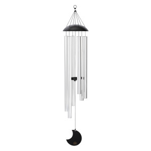 Chimes Sonic Energy Moon 44", Silver