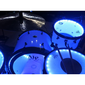 Batería AJP Custom Drums acrílica con LEDs + módulo DMX (hecha a mano en USA)