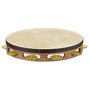 Pandereta Meinl de madera con piel vintage