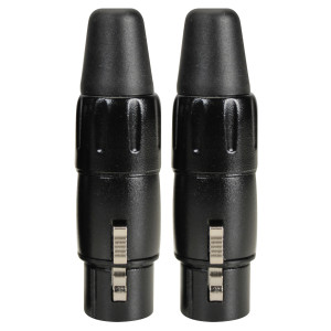Kirlin Pack 2 Ficha XLR hembra negro