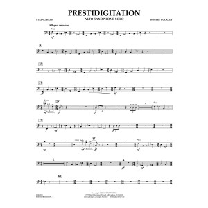 Prestidigitation (Alto Saxophone Solo with Band) - String Bass