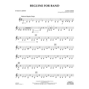 Beguine for Band - Bb Bass Clarinet