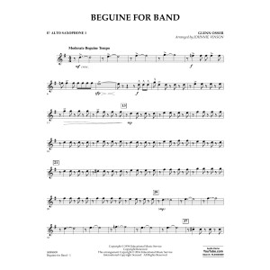 Beguine for Band - Eb Alto Saxophone 1