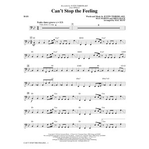 Can't Stop the Feeling (from Trolls) (arr. Mac Huff) - Bass