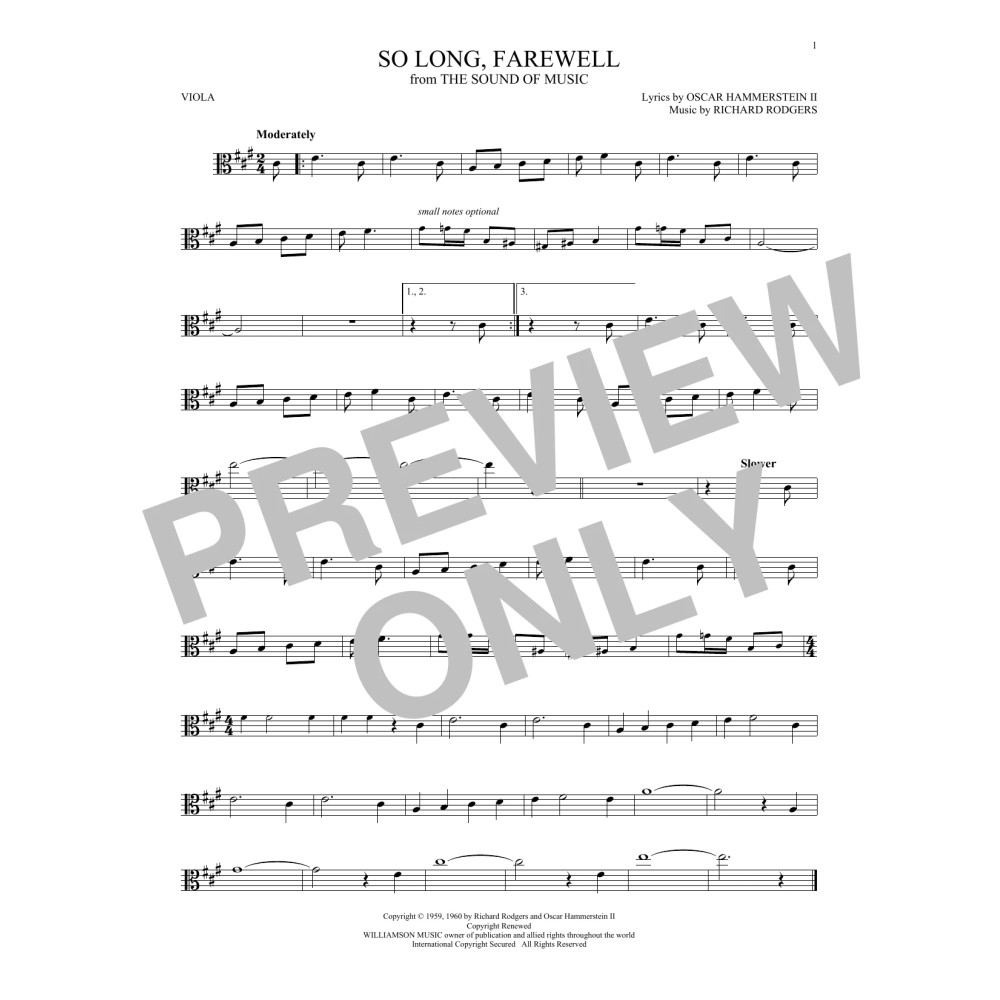 So Long, Farewell (from The Sound of Music)