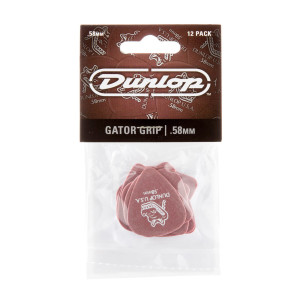 Paquete de 12 plectros Dunlop Gator Grip 0,58