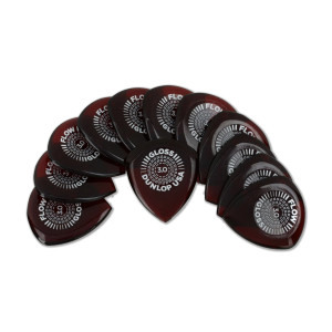 Pack of 12 Dunlop Flow Gloss 3 Picks