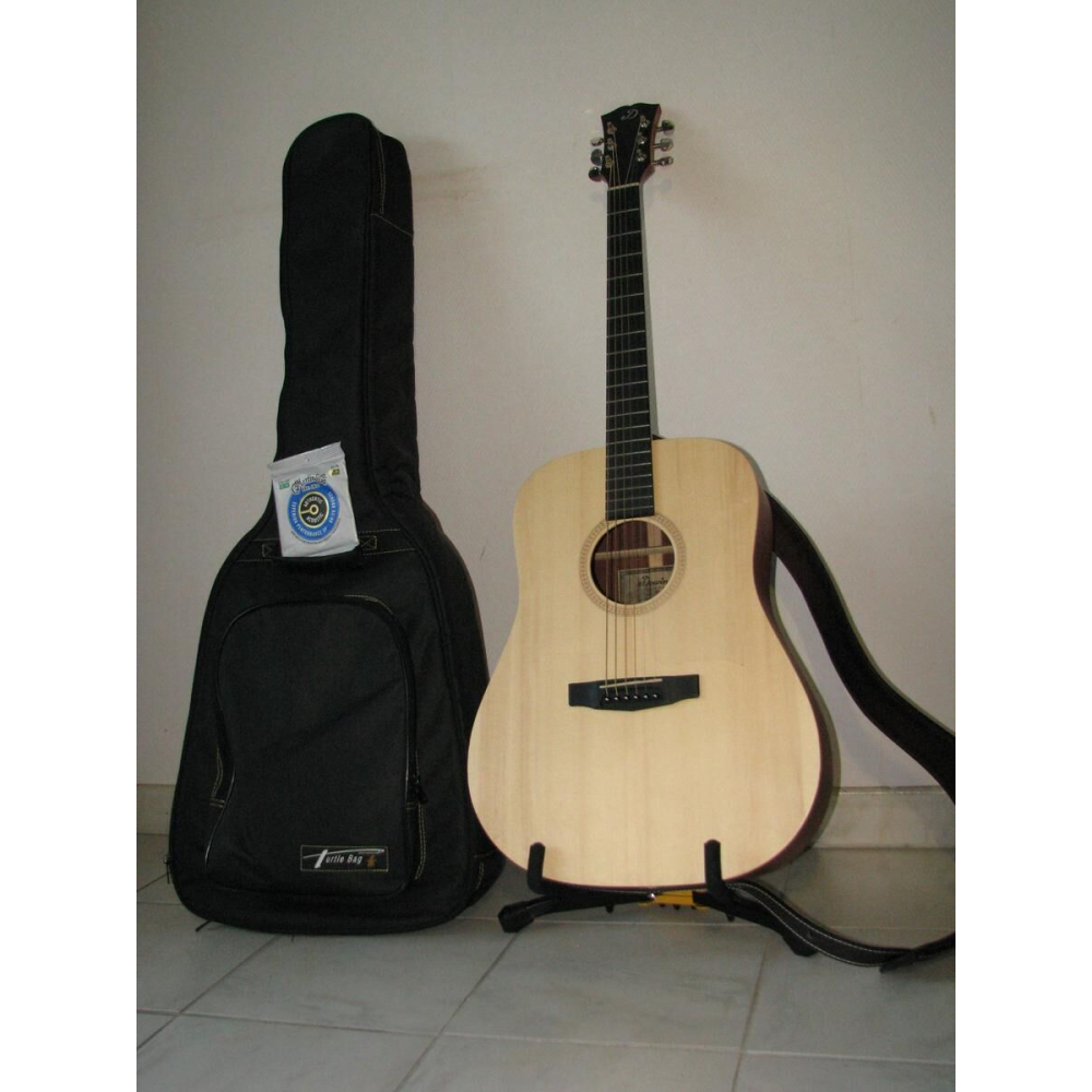 Dowina Handcrafted Dreadnought Acoustic Guitar from Slovakia + case + strap - purchased new - exceptional condition.