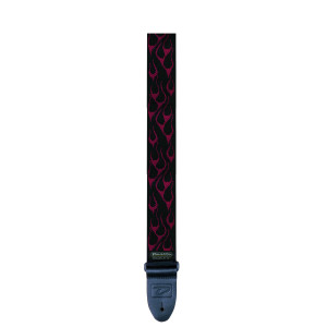 Dunlop Flame Black and Red Strap