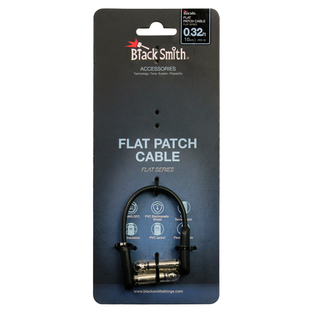 Black Smith Patch Cable 0.10 m Angled Jacks