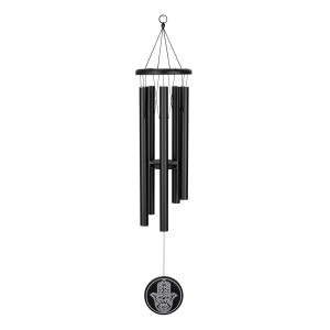 Chimes Sonic Energy Hamsa 36", Black
