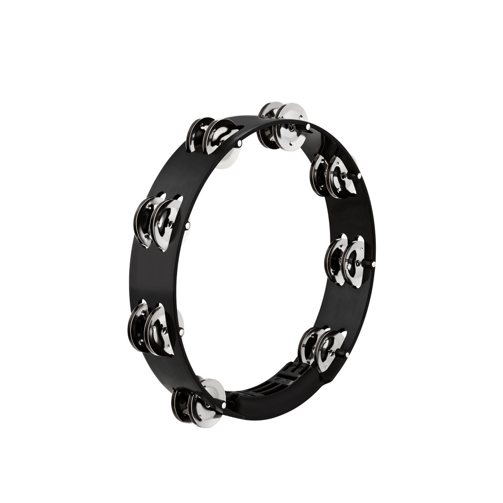 Pandereta Meinl Negro ABS 25 cm 1ª fila de címbalos