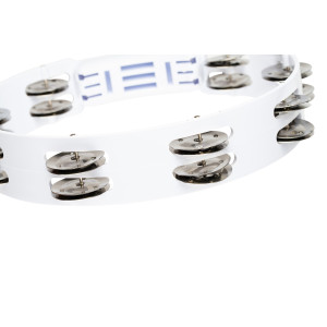 Meinl ABS White Tambourine 25cm 1 Row Cymbals