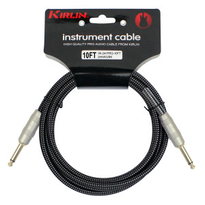 Cable de guitarra Kirlin 3 m Jack Jack negro