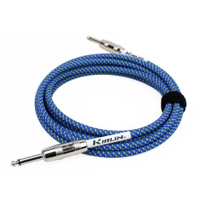Cable de guitarra Kirlin 6 m jack jack azul