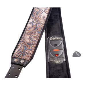Correa de terciopelo Righton J-Paisley marrón