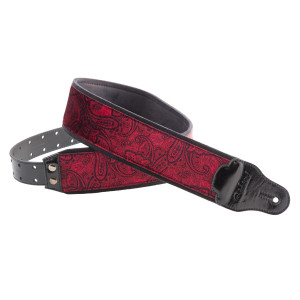 Correa de terciopelo Righton J-paisley rojo