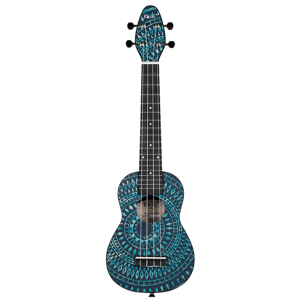 Pack de ukelele soprano Keiki azul