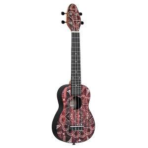 Pack Ukulele Soprano Keiki Rouge