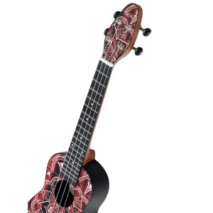 Pack Ukulele Soprano Keiki Rojo