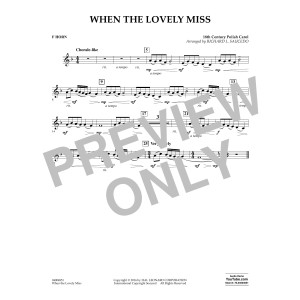 When the Lovely Miss (18th Century Polish Carol) - F Horn