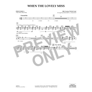 When the Lovely Miss (18th Century Polish Carol) - Percussion 1