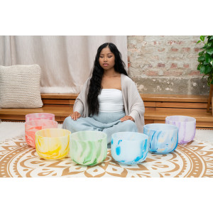 Set of 7 Sonic Energy Crystal Singing Bowls