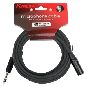 Cable Micro Kirlin 6m Xlr M-jack St Negro