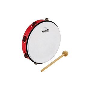Nino Abs 8" Tambourine + Cymbal, Red