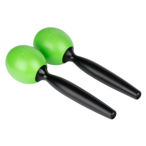 Maracas Nino de plástico redondas medianas verdes