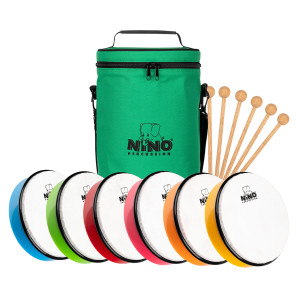 Set 6 Tambourins 8" Nino Avec Housse
