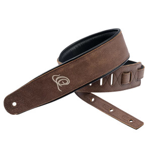 Ortega Guitar Strap Sand Brown Leather
