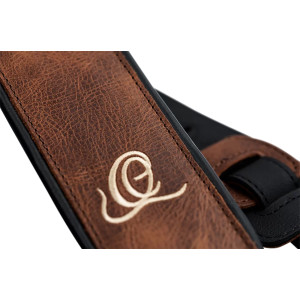 Courroie Guitare Ortega Cuir V. Cognac