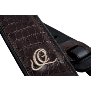Ortega Guitar Strap Brown Leather Lizzy