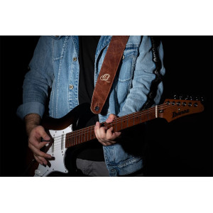 Ortega Suede Caramel Guitar Strap