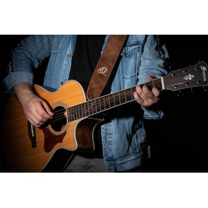 Ortega Suede Cognac Guitar Strap