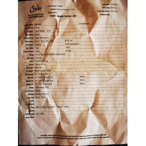 Suhr Standard todo Korina Flame Pepper Red