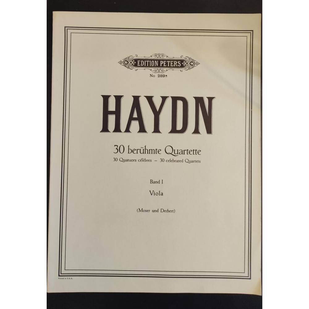 HAYDN Quatuor à cordes (30 quatuors célèbres), volume 1 (parties Violon1,Violon2,Alto,Violoncelle)